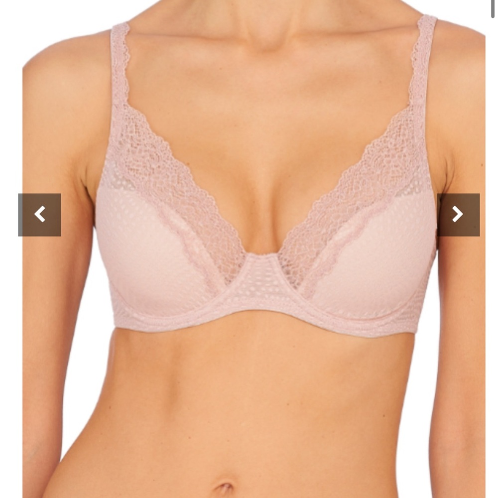 NWT Natori Lace Trimmed Pink Bra